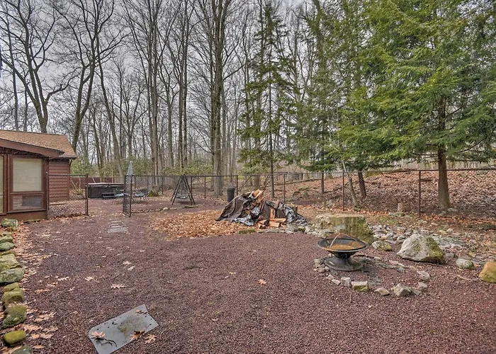 Rustic Lake Harmony Home With Fire Pit And Hot Tub!