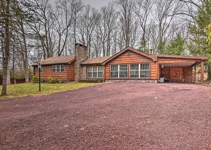 Rustic Lake Harmony Home With Fire Pit And Hot Tub!